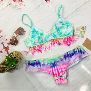 Hobie – NWT Tie Dye Fringe Bikini